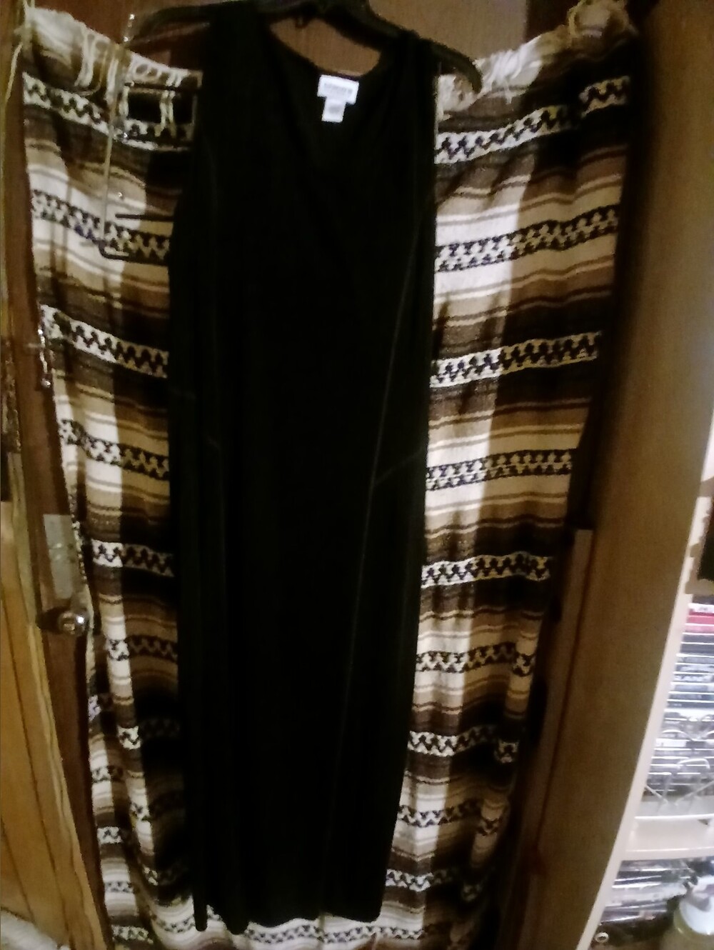 Chico's Black Velvet Sleeveless V-Neck Maxi Dress Size 2